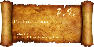 Pillis Ilona névjegykártya